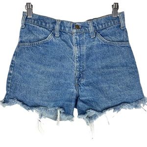 Vintage Levi’s | Orange Tab Cut Off Denim High Waisted Shorts Size 27